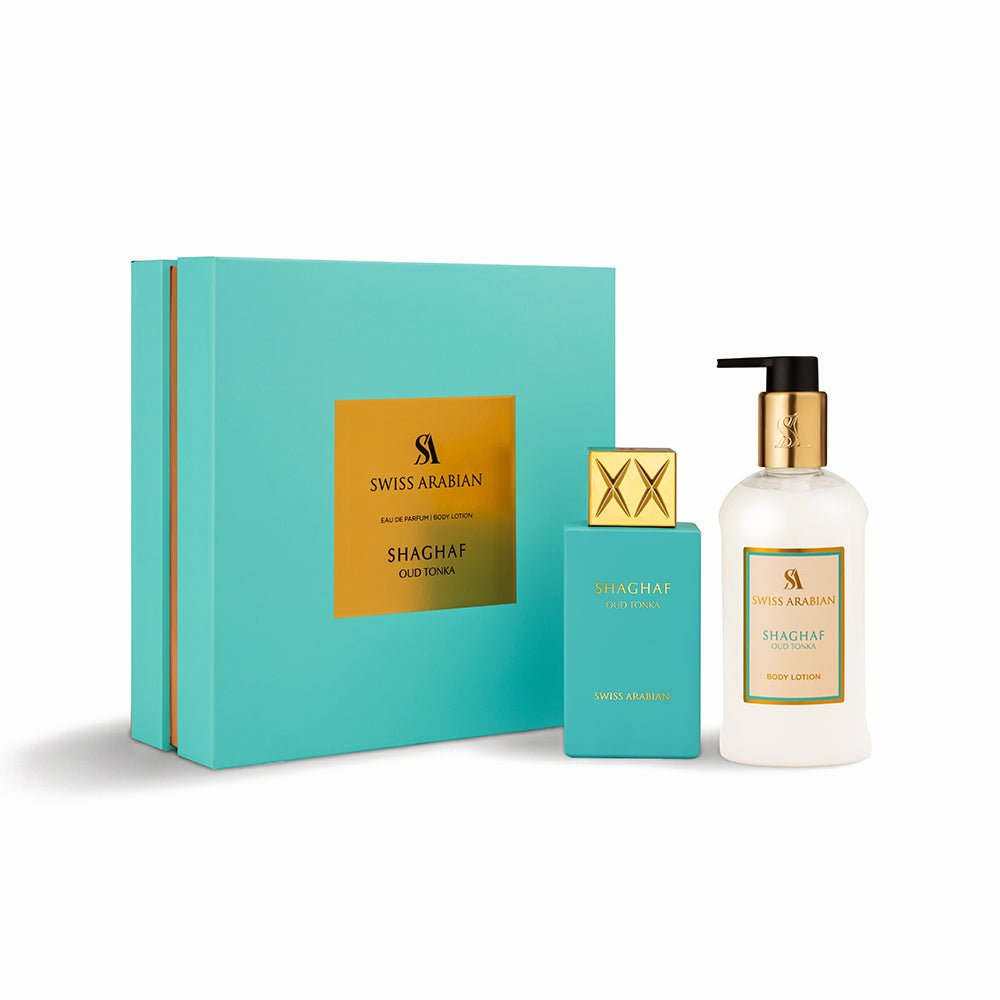 Shaghaf Oud Tonka EDP + Body Lotion Gift 5