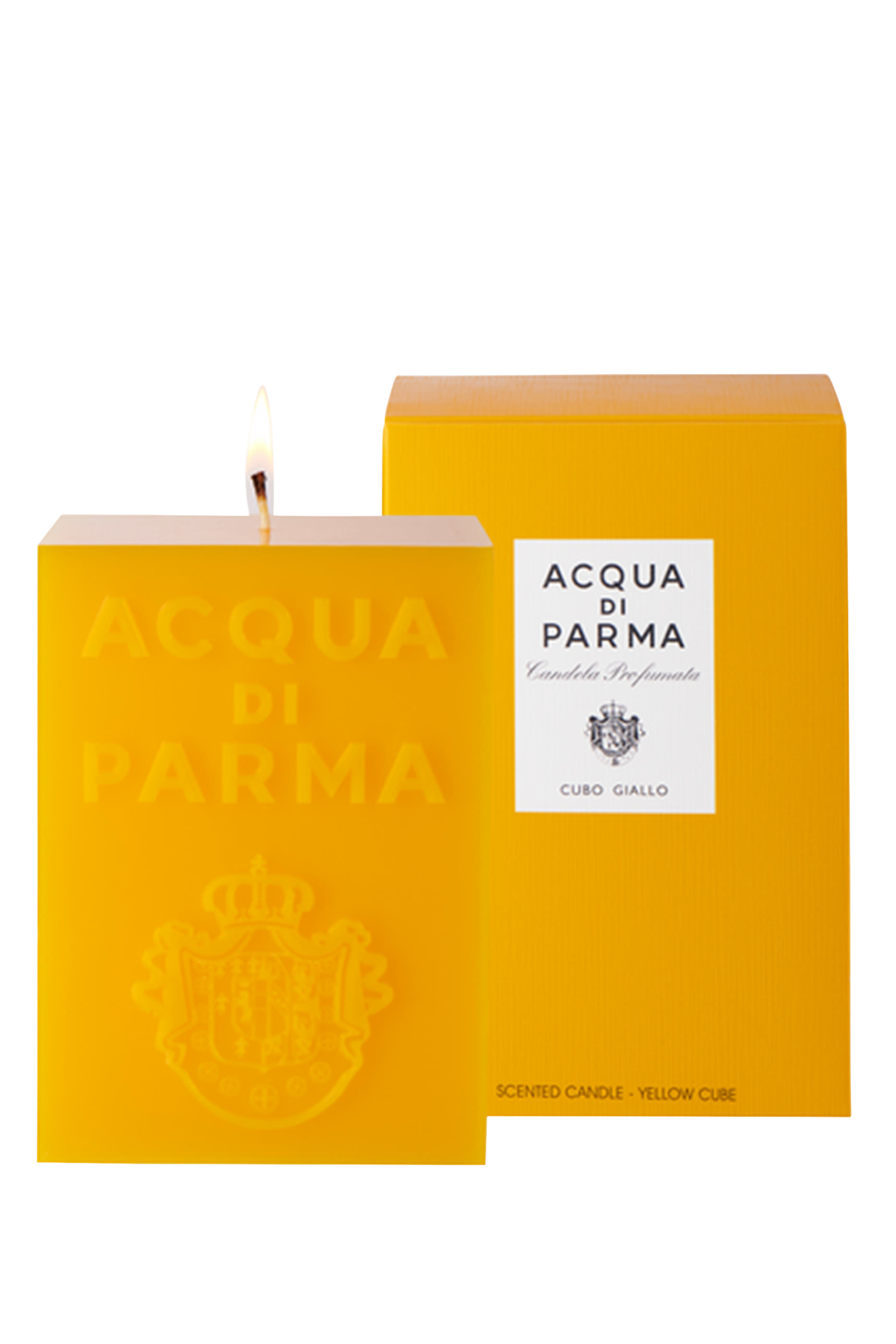 Yellow Scented Cube Candle 2
