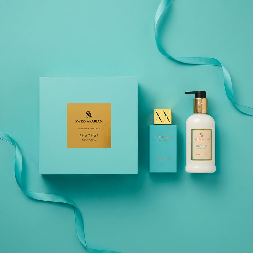 Shaghaf Oud Tonka EDP + Body Lotion Gift 6